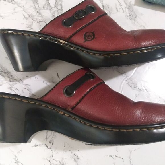 Born red leather clogs / mules - Picture 8 of 9